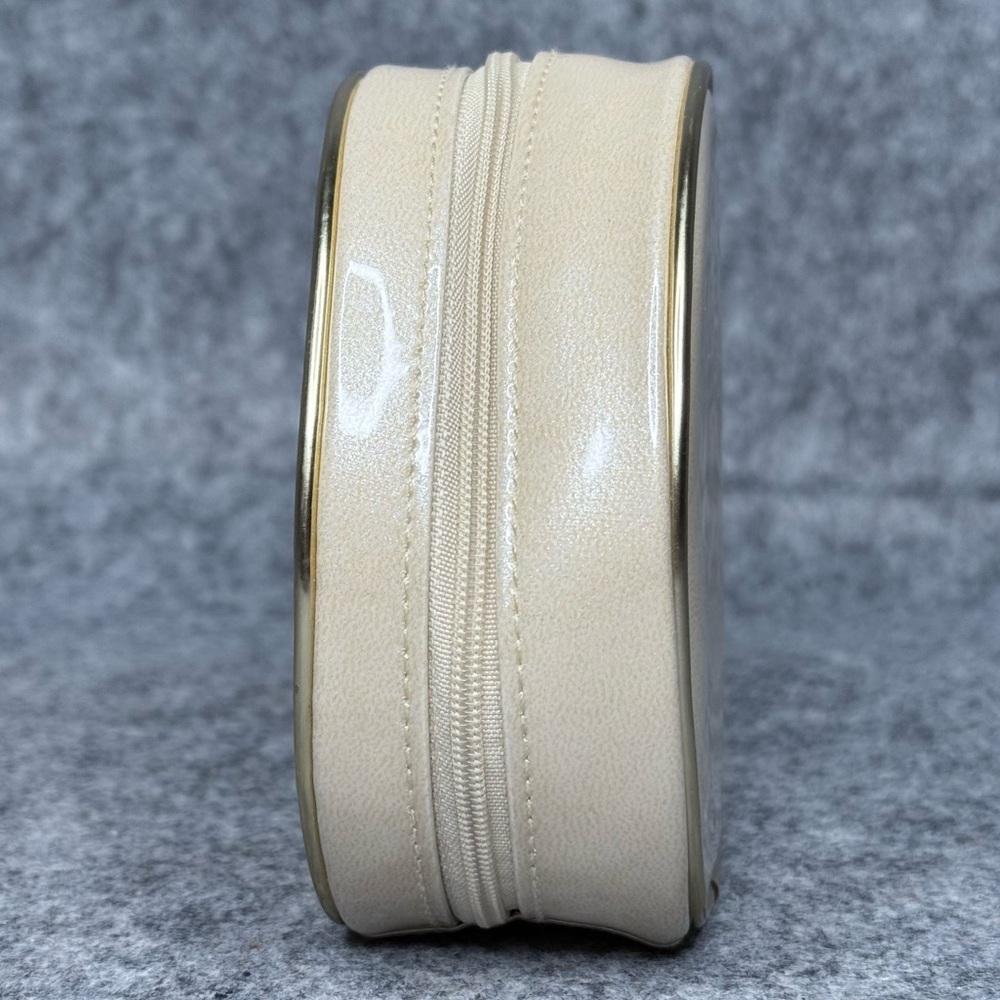 Vintage Christian Dior Parfums Cream Round Cosmetic Small‎ Case - Picture 4 of 8